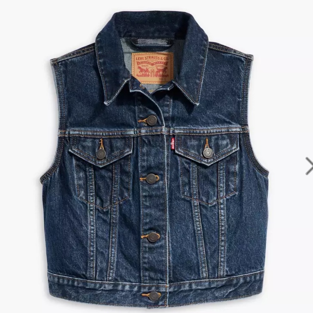 Levi's XS Denim Vest in Dark Wash